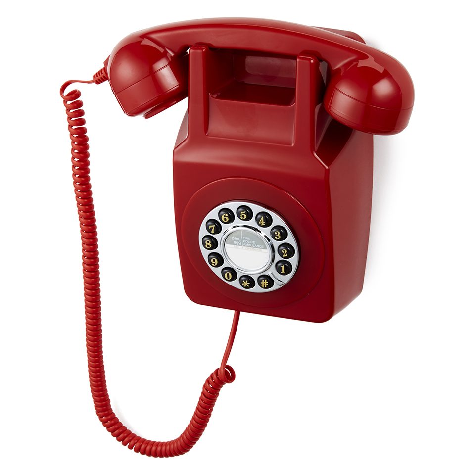 GPO Retro 746 Push Button Wall Telephone Red IWOOT
