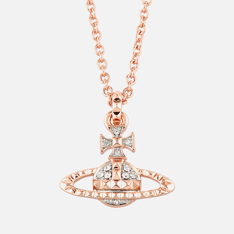 vivienne westwood mayfair bas relief pendant pink gold