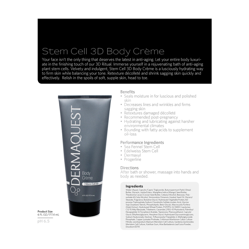 Dermaquest Stem Cell 3d Body Creme Skinstore