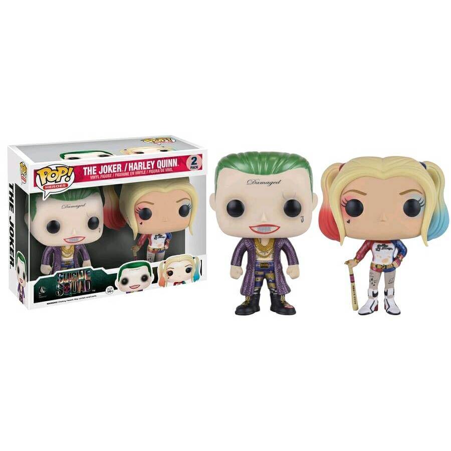 Suicide Squad Metallic Joker Harley Quinn 3 Inch Pop Vinyl Figure 2 Pack