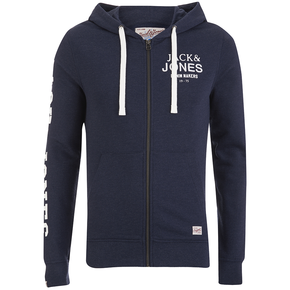 jack jones men s originals masum zip through hoody dress blue mens clothing zavvi uk