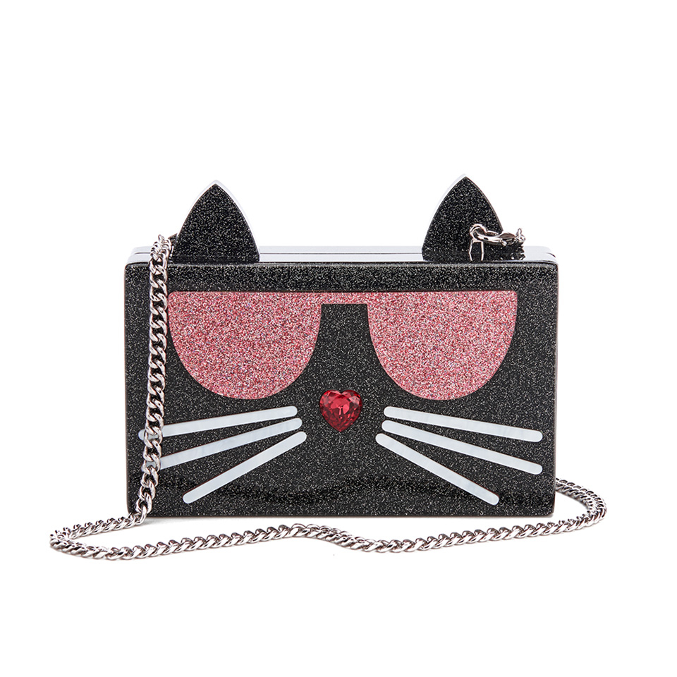 Karl Lagerfeld Women S K Kocktail Minaudiere Clutch Bag Black