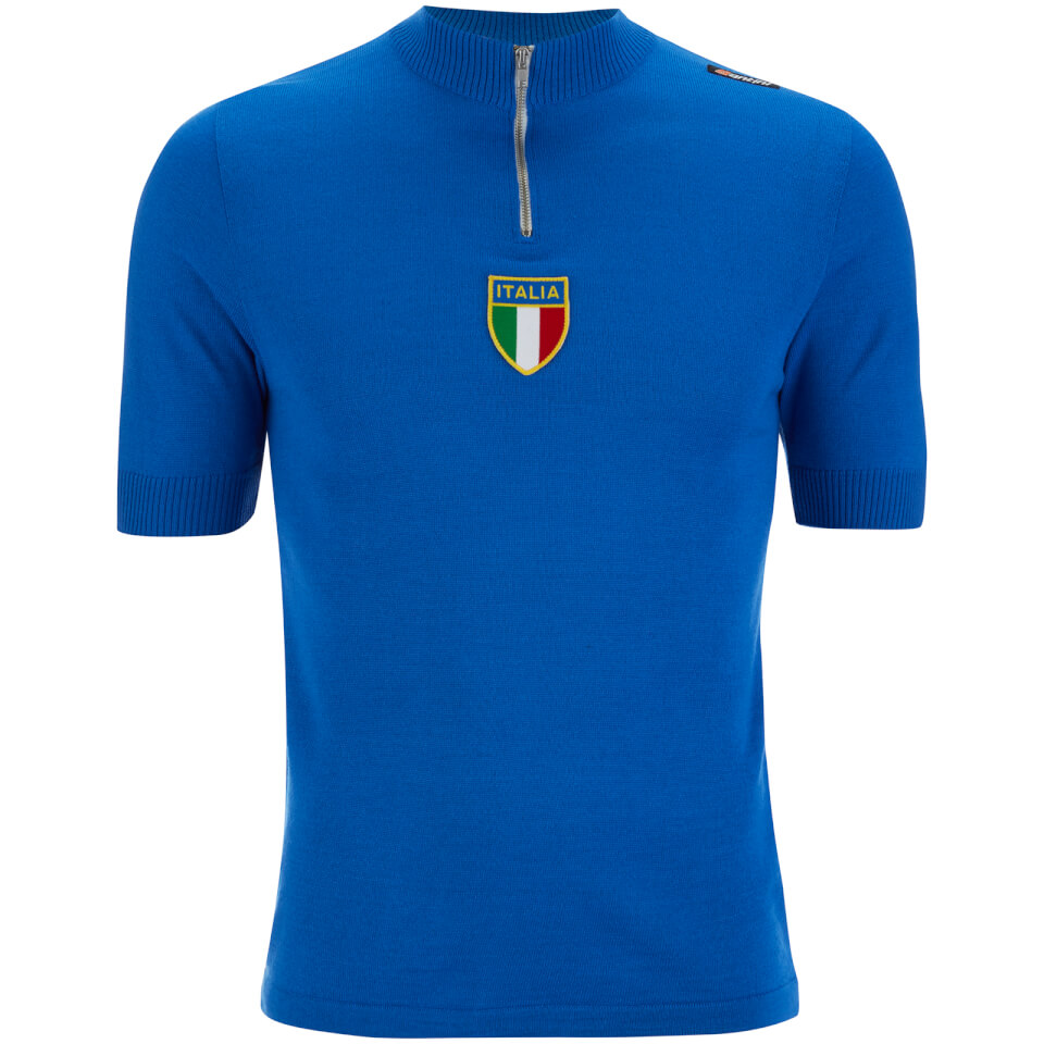 Santini Azurri Heritage Series Short Sleeve Jersey - Blue | ProBikeKit UK