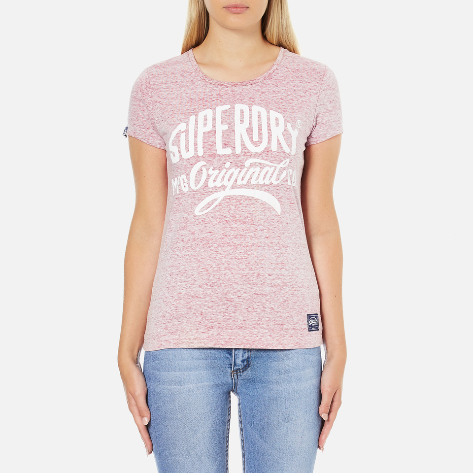Superdry Women's MFG Original TShirt Shocking Pink Slub Womens