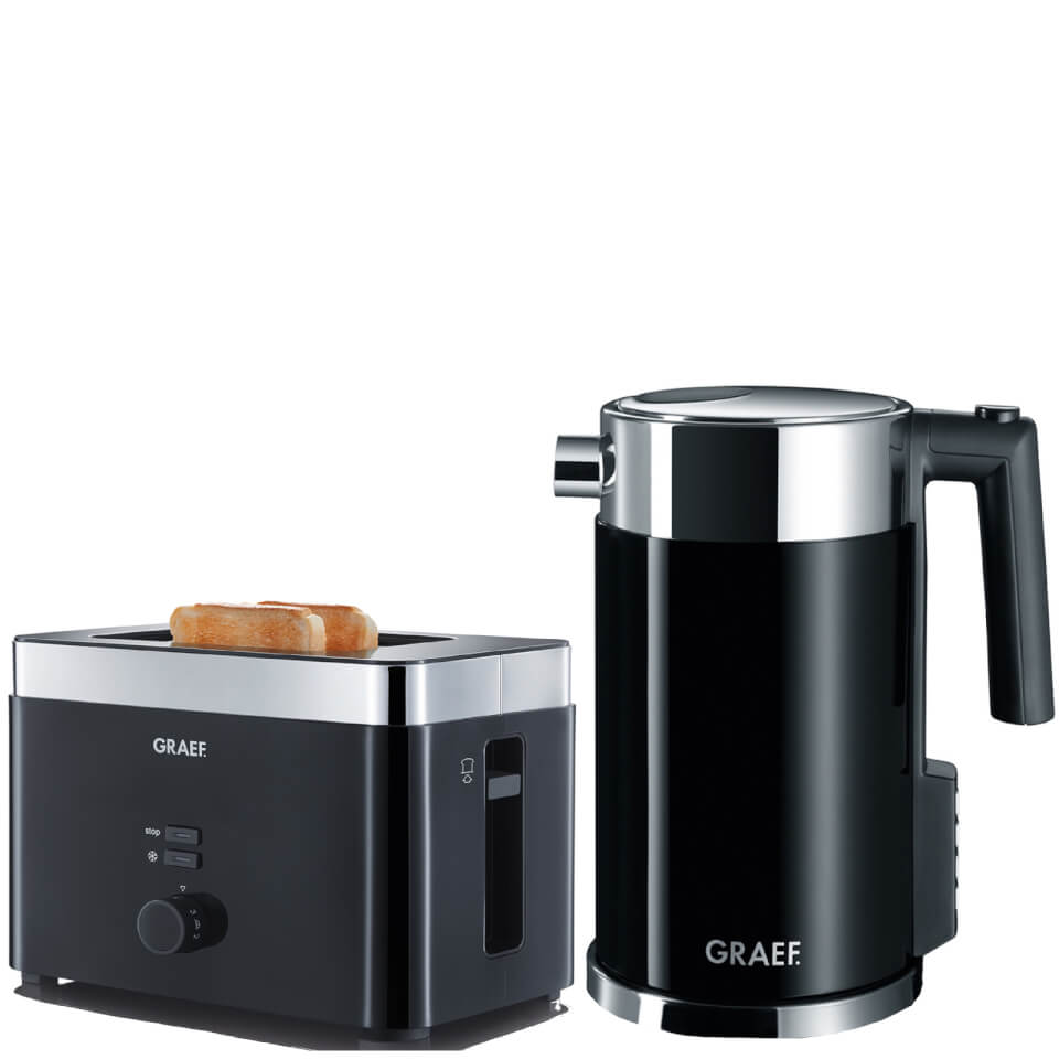 Graef TO62.UK 2 Slice Compact Toaster and WK702.EU 1.5L Kettle Bundle