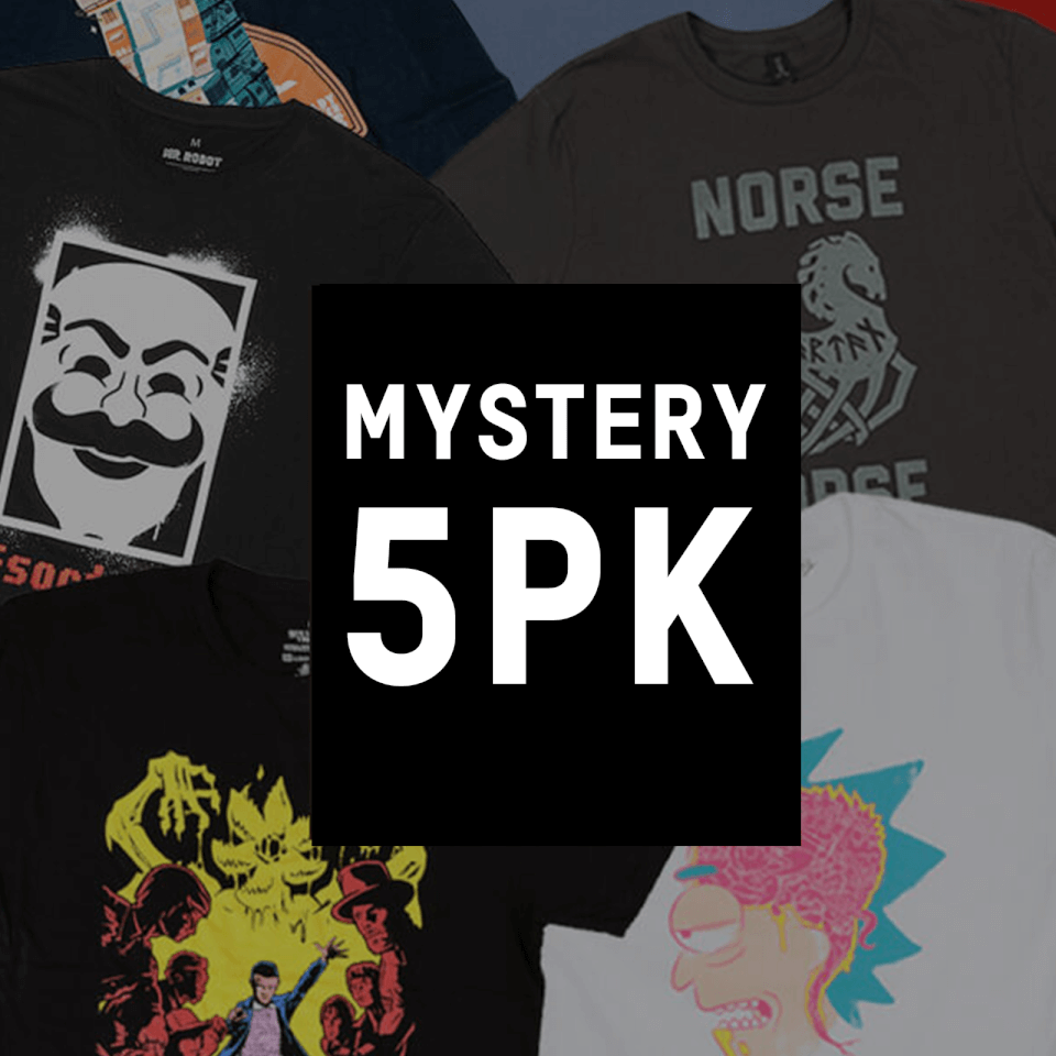Pack de 5 Camisetas + Regalo Misterioso