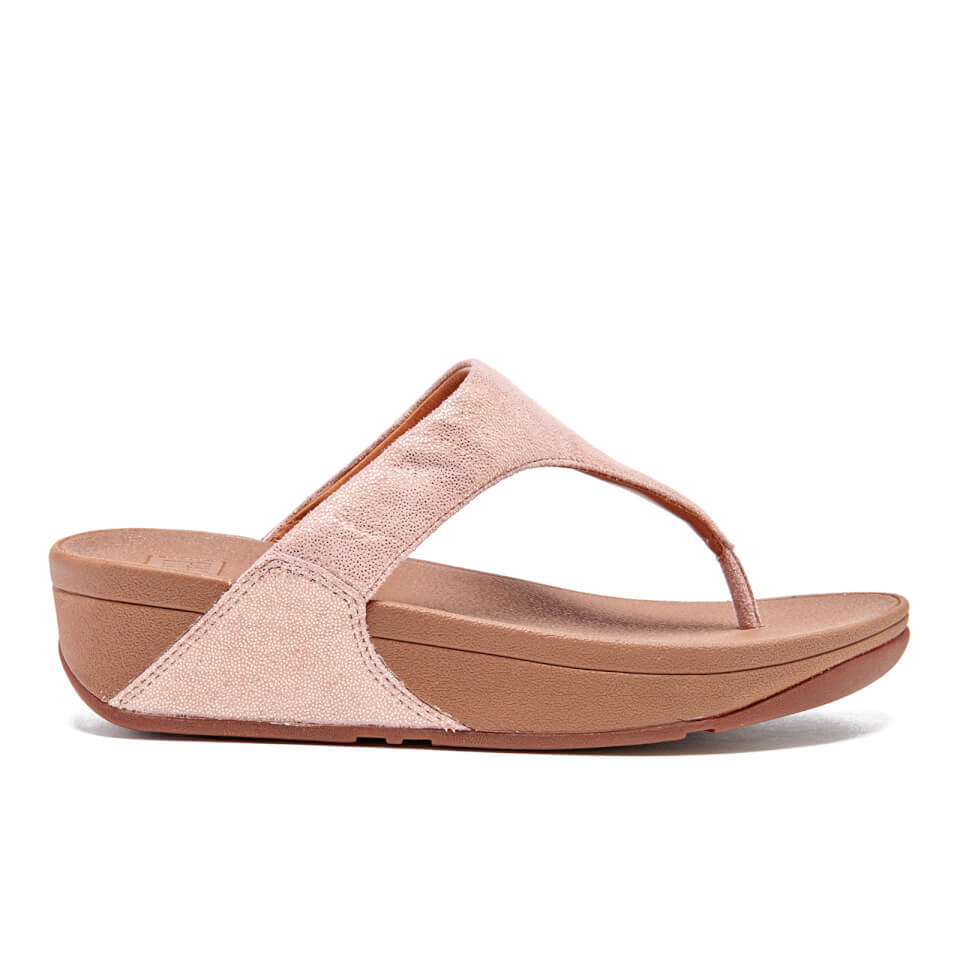 FitFlop Women's Shimmy Suede Toe-Post Sandals - Rose Gold Womens ...