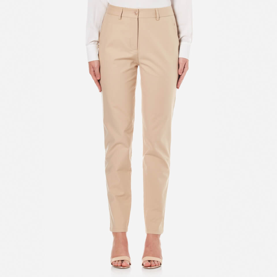 Boutique Moschino Women's Chino Trousers - Cream - Free UK Delivery ...