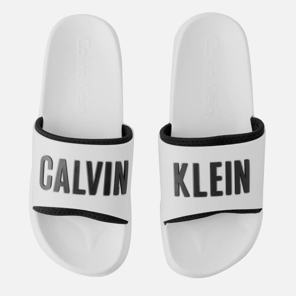 Calvin Klein Pool Slide Sandals - White Mens Footwear | TheHut.com