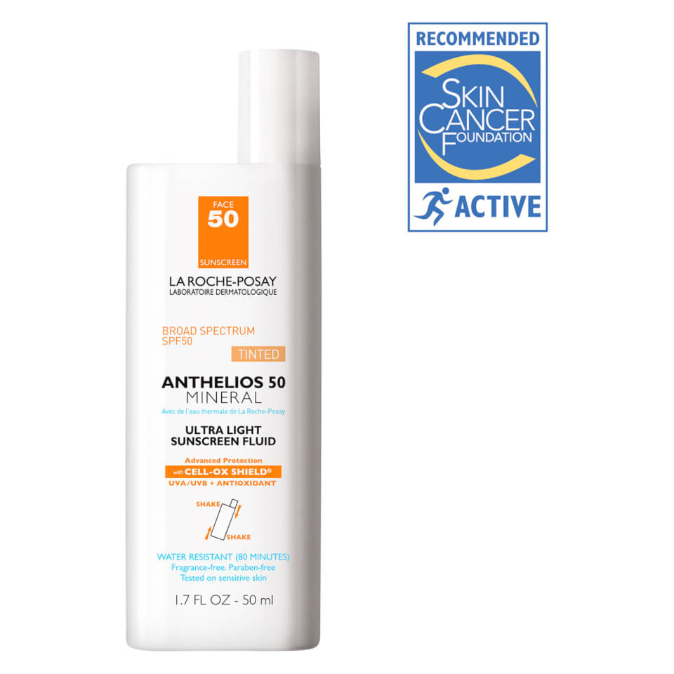 La Roche Posay Anthelios 50 Mineral Sunscreen Tinted For Face Ultra Light Fluid Spf 50 With Antioxidants 1 7 Fl Oz Skinstore