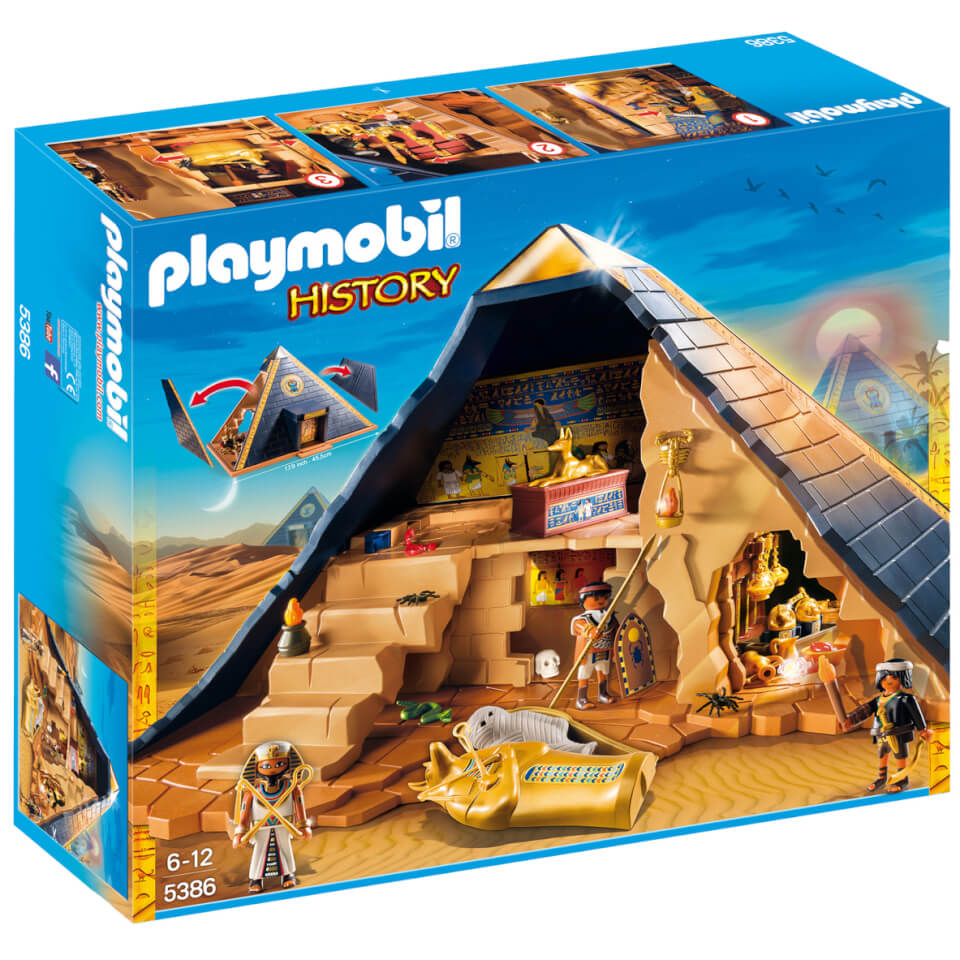 Playmobil History Egyptian Pharaoh's Pyramid with Many Hidden Tombs and