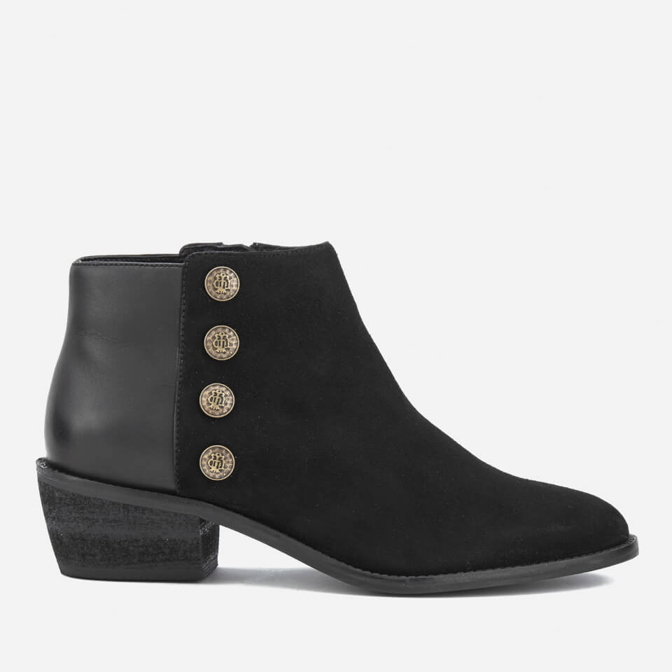 womens black suede flat ankle boots uk