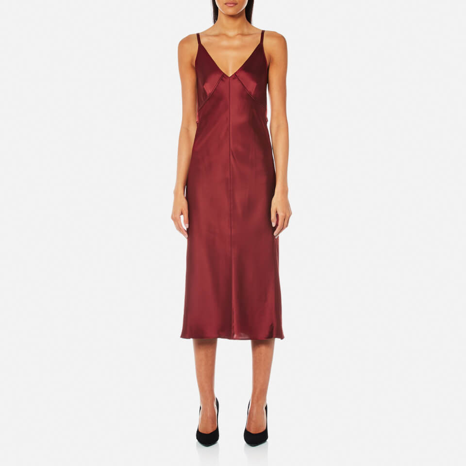 Helmut Lang Women's Deconstructed Slip Dress - Ruby - Free UK Delivery ...