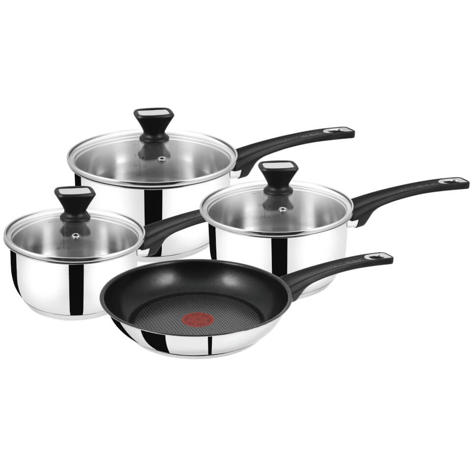 Jamie Oliver by Tefal B125S444 Stainless Steel 4 Piece Cookware Set