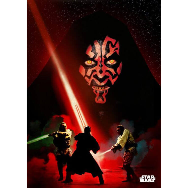 Star Wars Metal Poster Darth Maul Duel 32 X 45cm Merchandise
