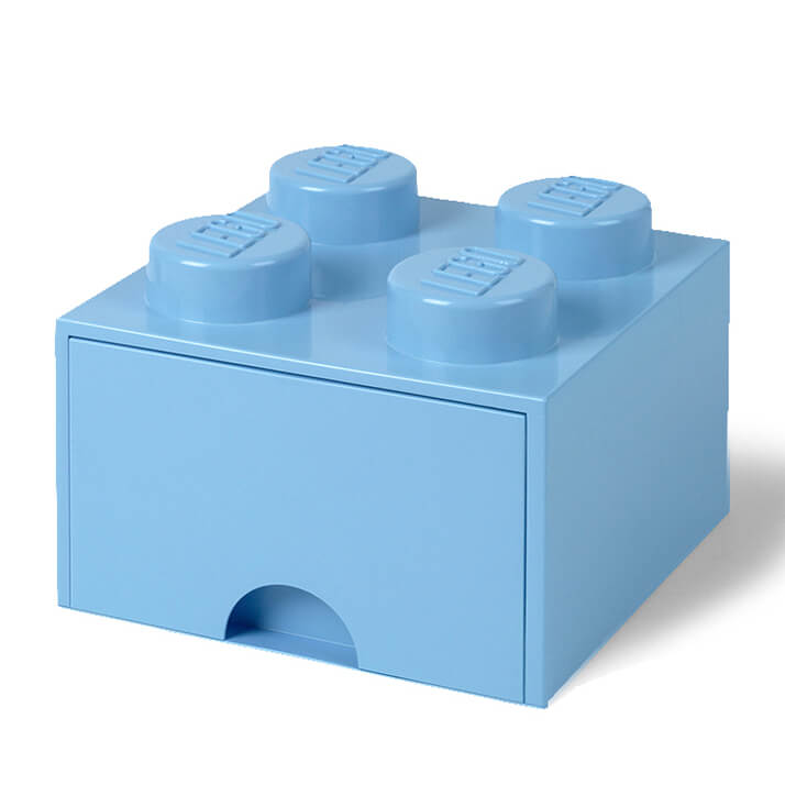 Lego Storage 4 Knob Brick 1 Drawer Light Royal Blue Iwoot Uk