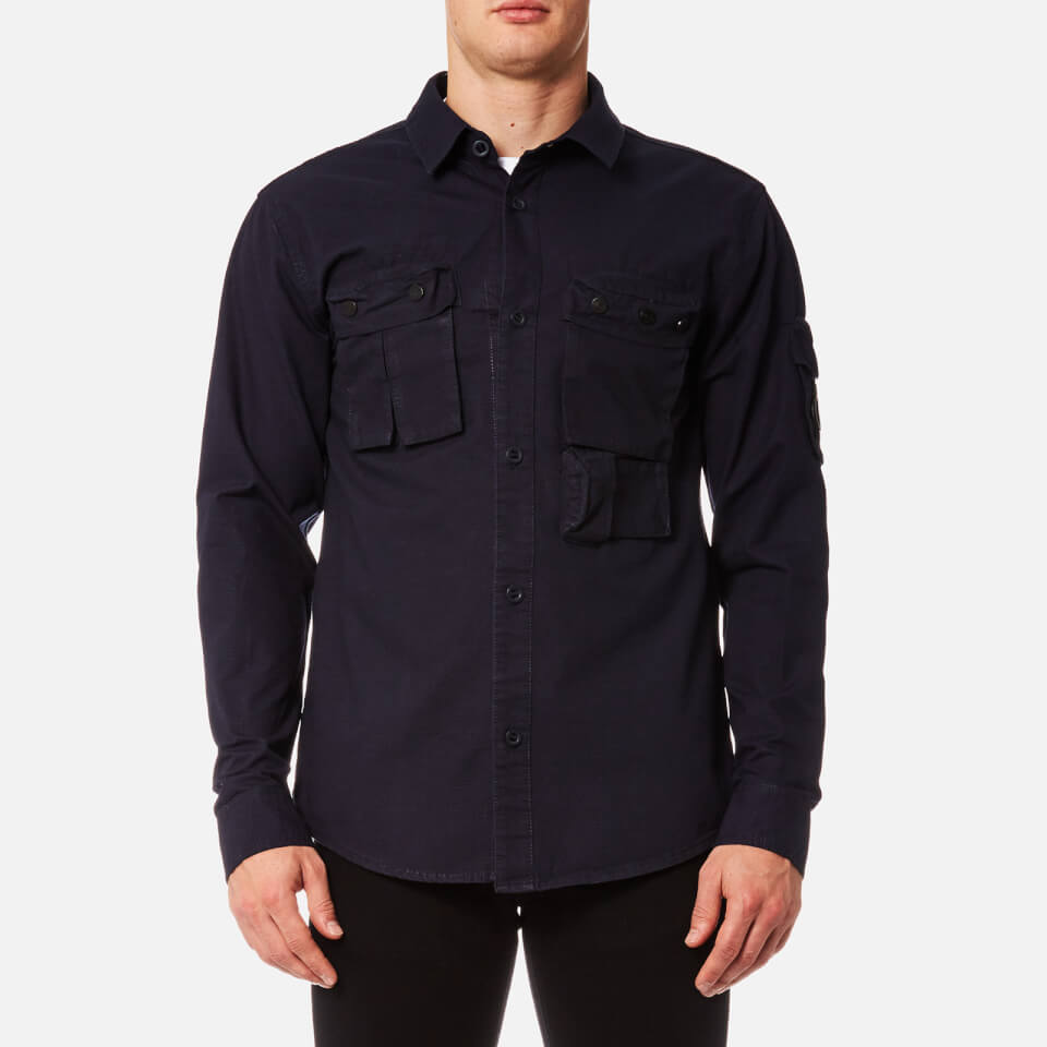 Marshall Artist Men's Micro Ripstop Overshirt Navy Mens Clothing