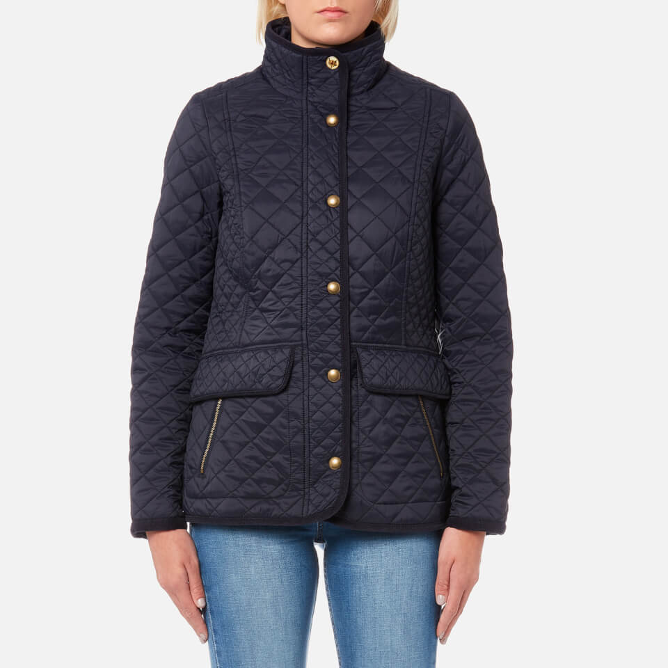 Joules Women's Newdale Quilted Coat - Marine Navy Womens Clothing ...