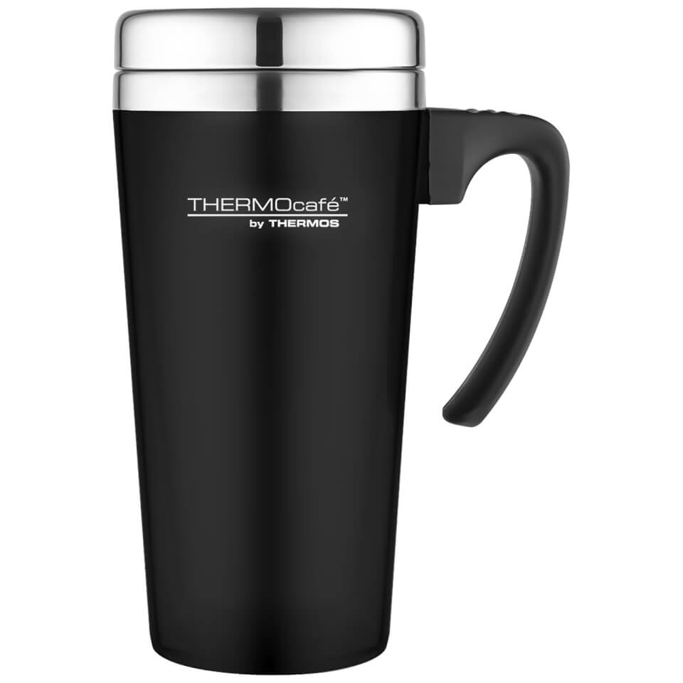 Thermos ThermoCafe Soft Touch Travel Mug Black 420ml Homeware