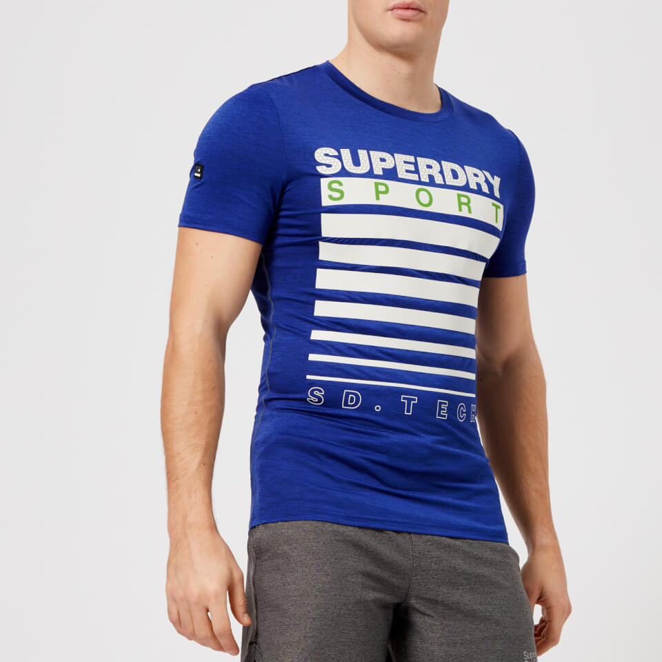 Superdry Sport Men's Athletic Graphic Short Sleeve TShirt Deep