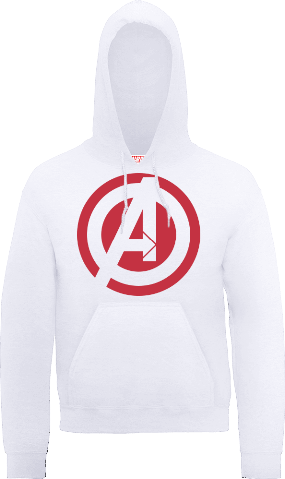 Marvel Avengers Assemble Captain America Logo Pullover Hoodie White Clothing Zavvi Uk