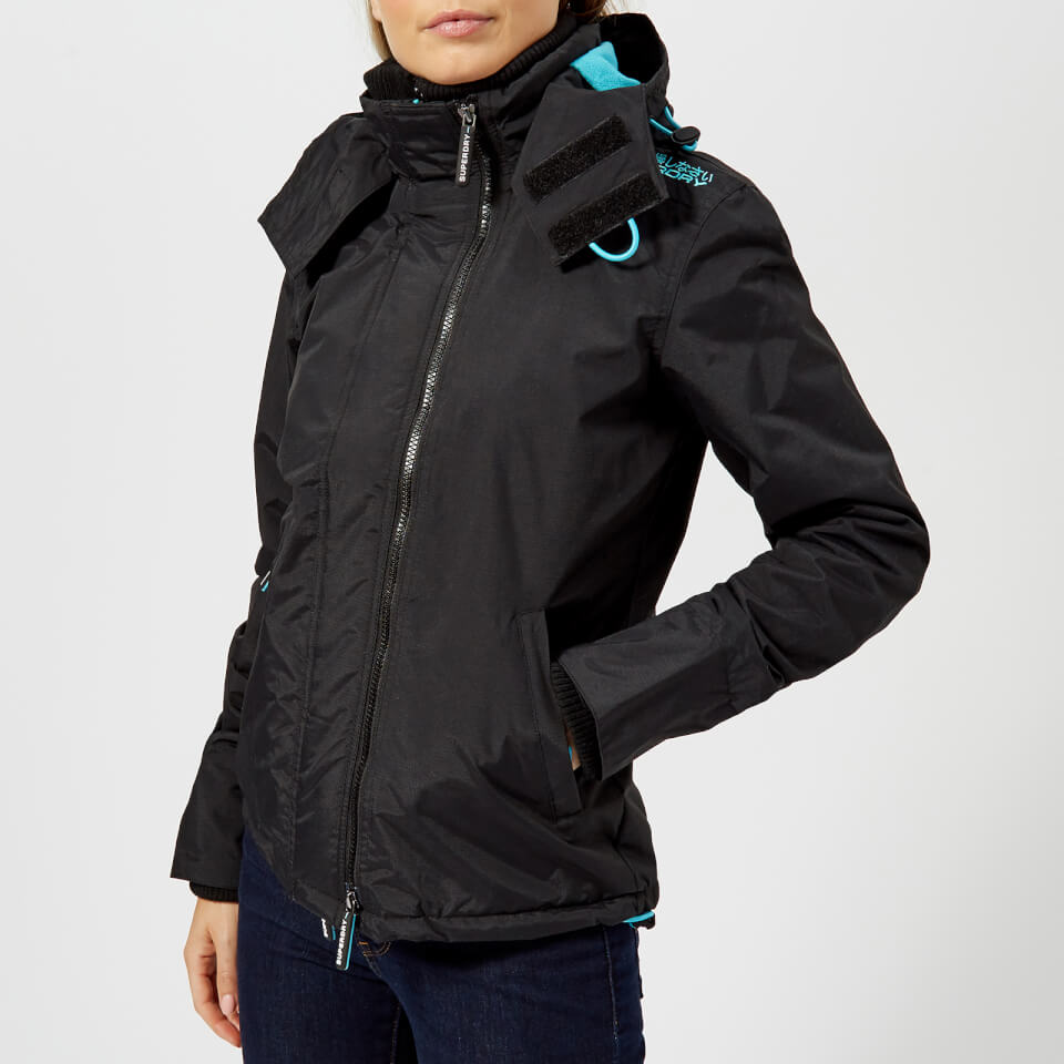 superdry windcheater black blue