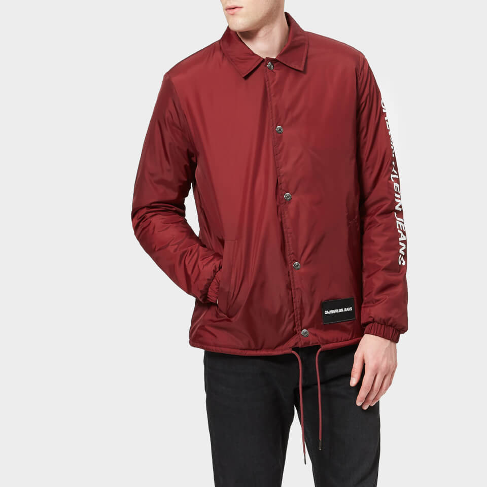 calvin klein institutional logo coach jacket