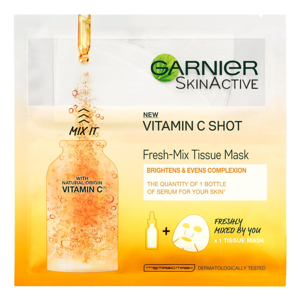 Garnier FreshMix Face Sheet Mask Shot with Vitamin C Free Shipping