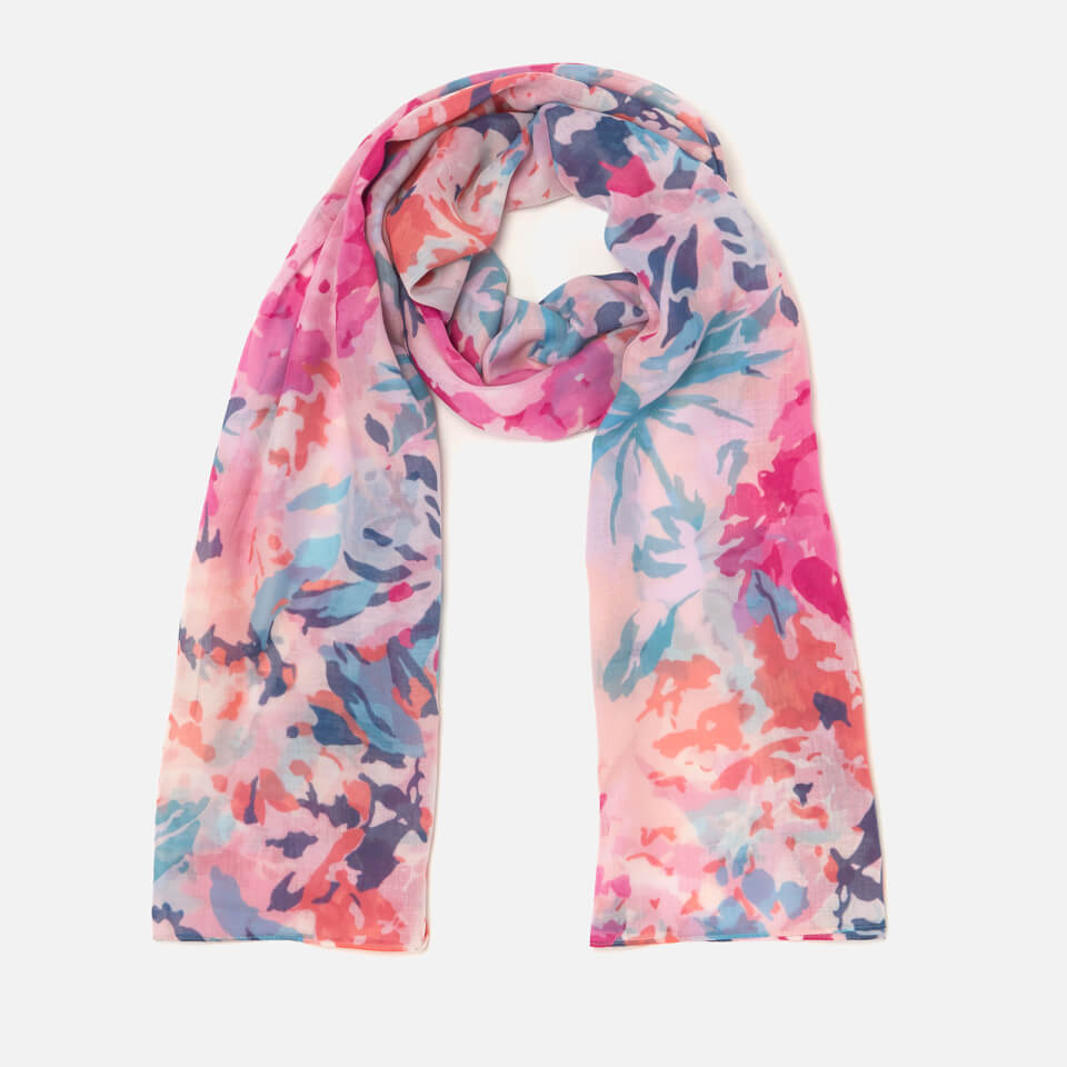 Joules Women's Wensley Scarf - Pink Floral | TheHut.com