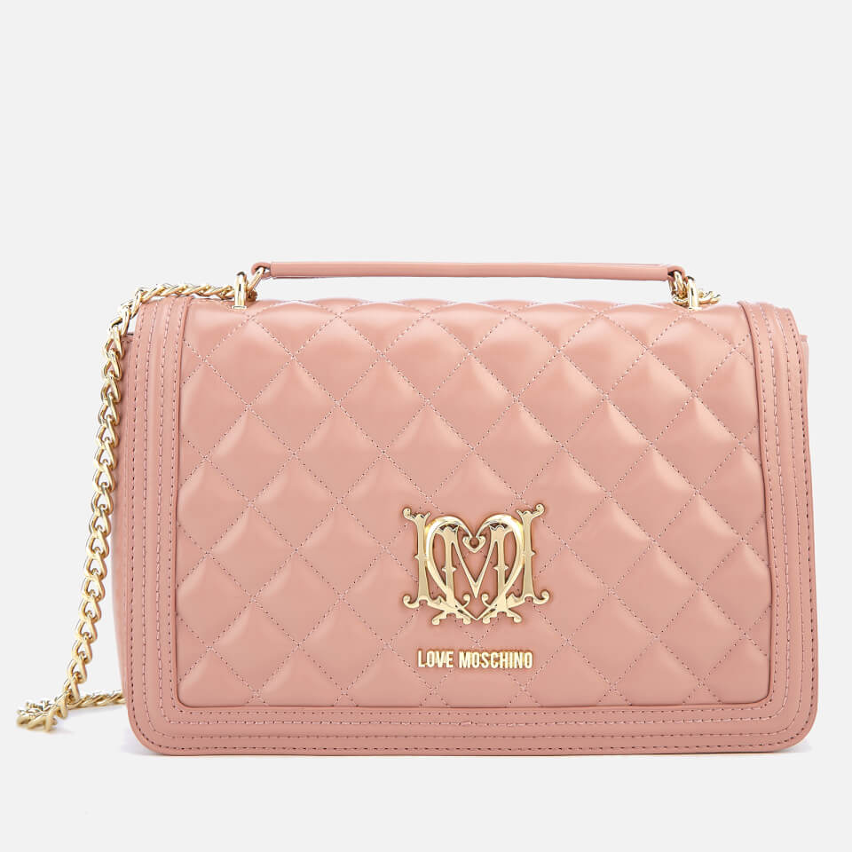 Love Moschino Women&#39;s Quilted Shoulder Bag - Pink Womens Accessories | wcy.wat.edu.pl
