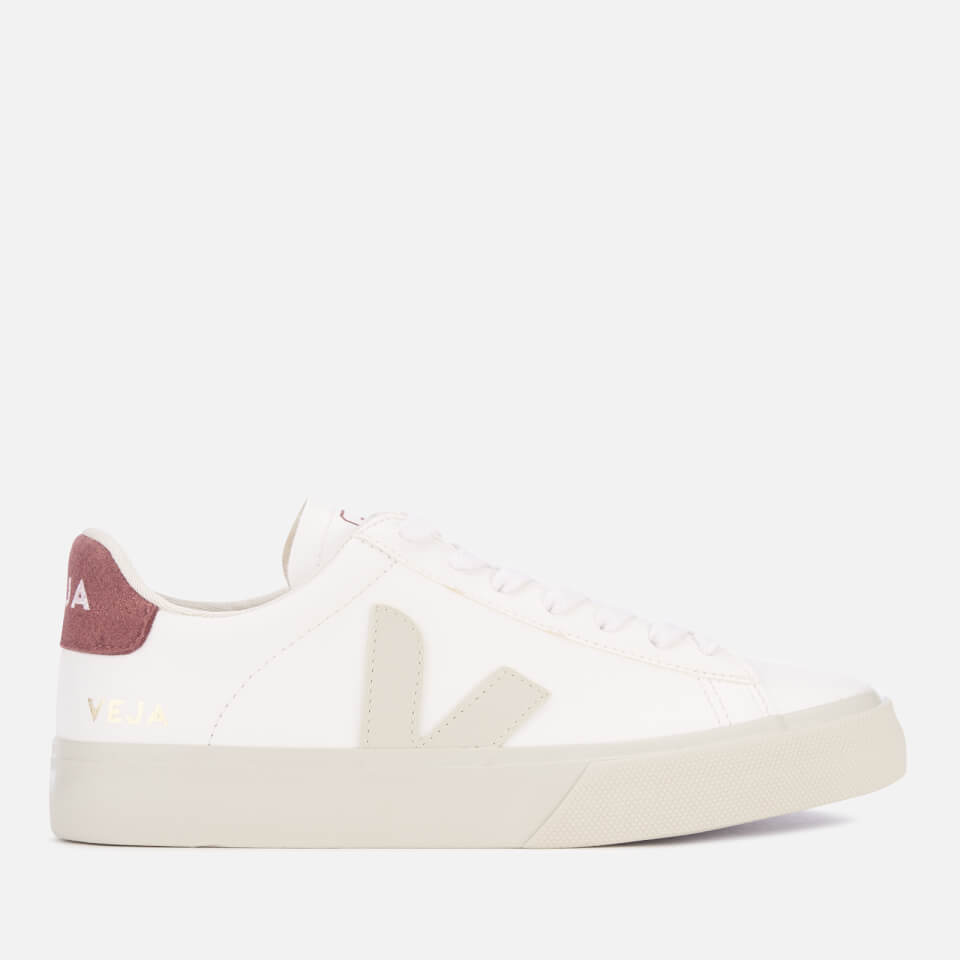 Veja Women&#39;s Campo Vegan Trainers - White/Pierre/Dried Petal | FREE UK Delivery | Allsole