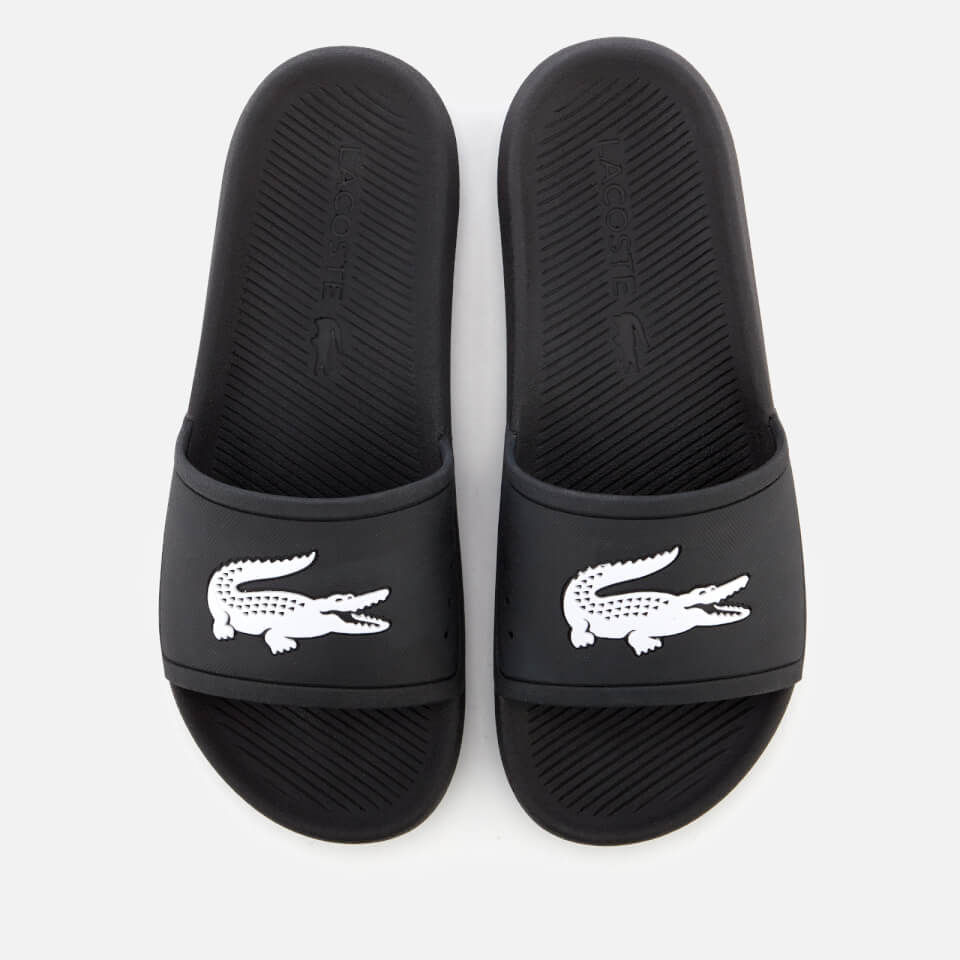 Lacoste Men's Croco Slide 119 1 Sandals - Black/White Mens Footwear ...