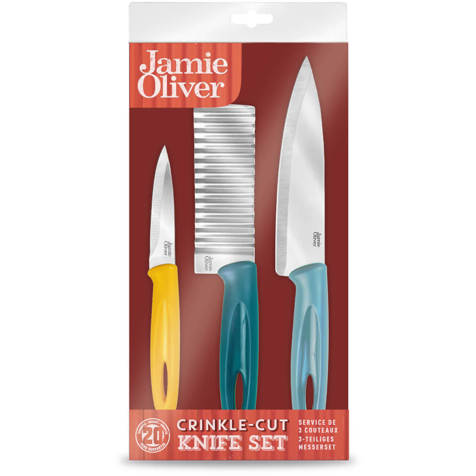 Jamie Oliver Everyday Crinkle-Cut Knife Set | Jamie Oliver ...