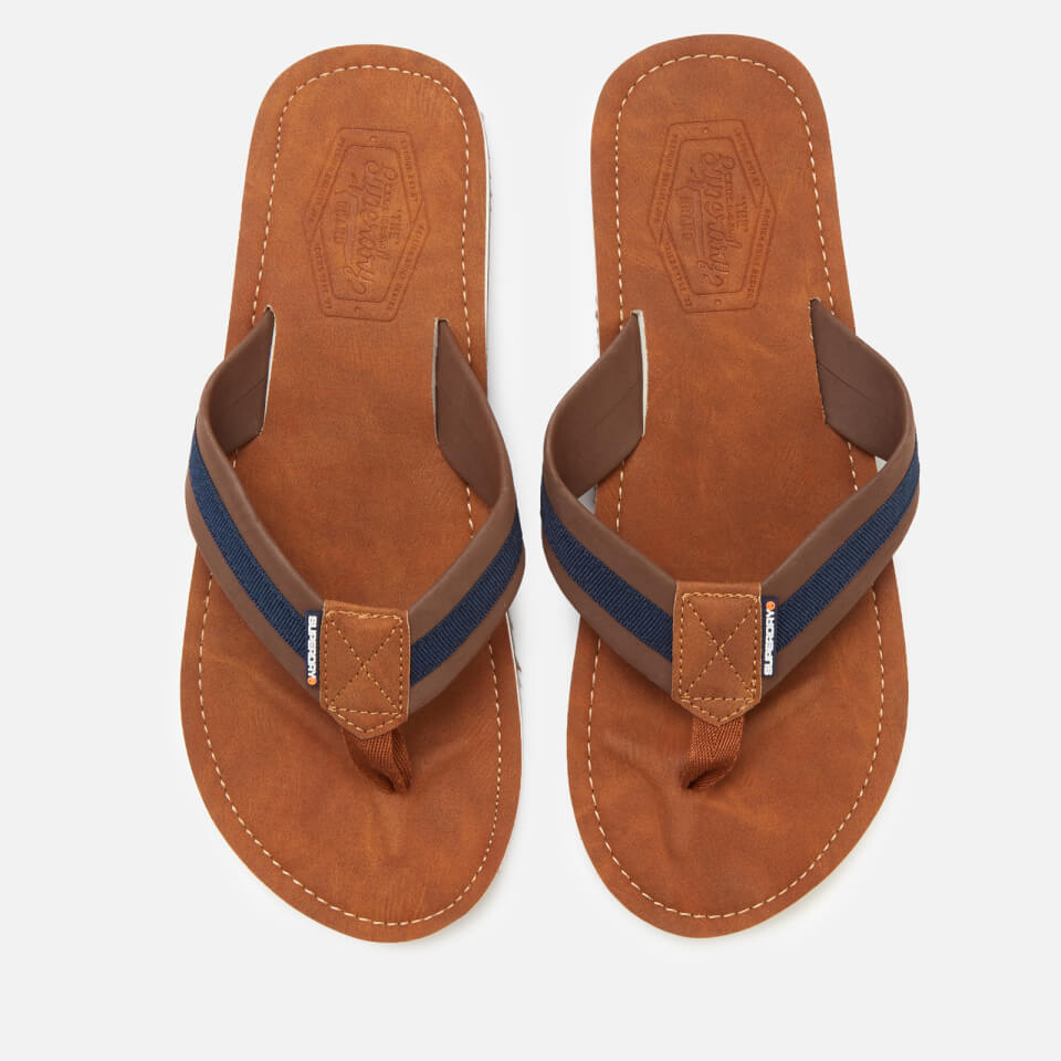 superdry leather flip flops