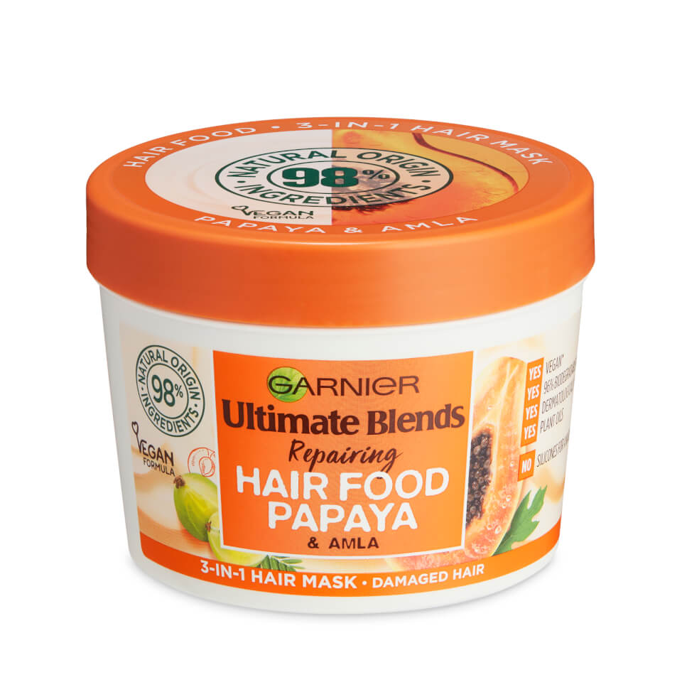 Garnier Ultimate Blends Hair Food Papaya 3 In 1 Damaged Hair Mask Treatment 390ml Free Us Shipping Lookfantastic