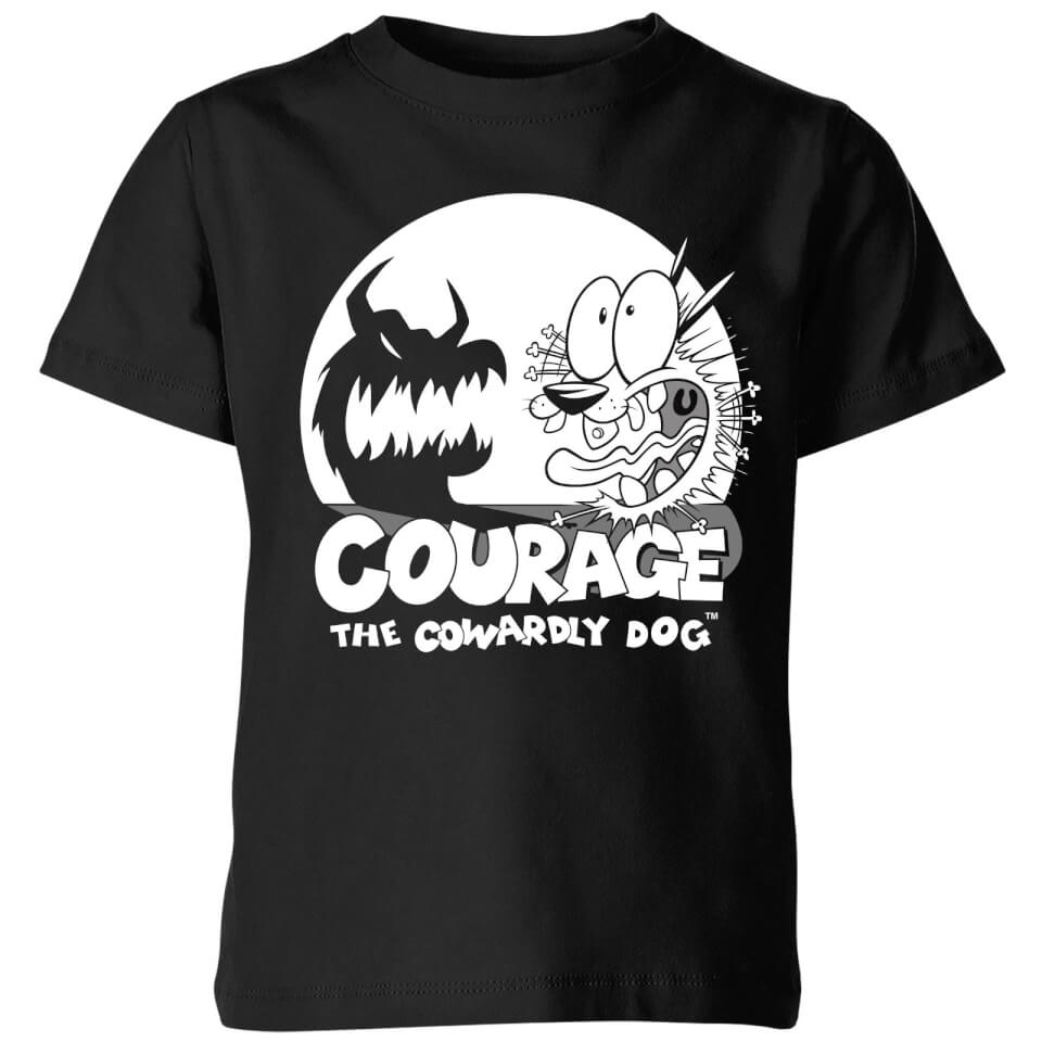 Courage The Cowardly Dog Spotlight Kids' T-Shirt - Black Clothing ...