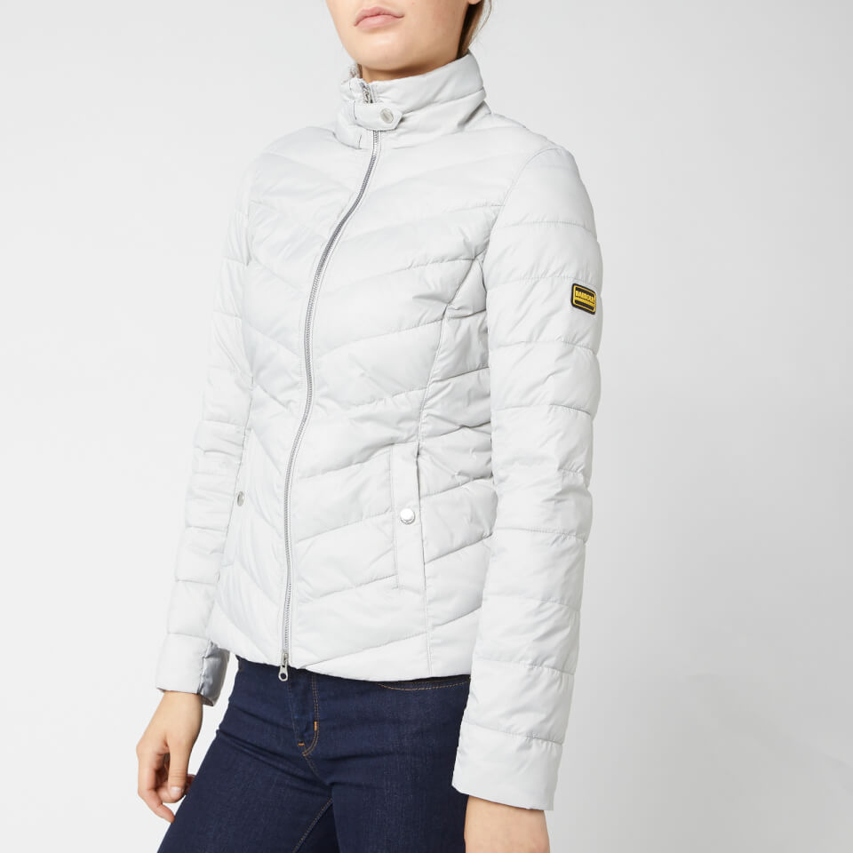 barbour bernera quilted jacket ice white