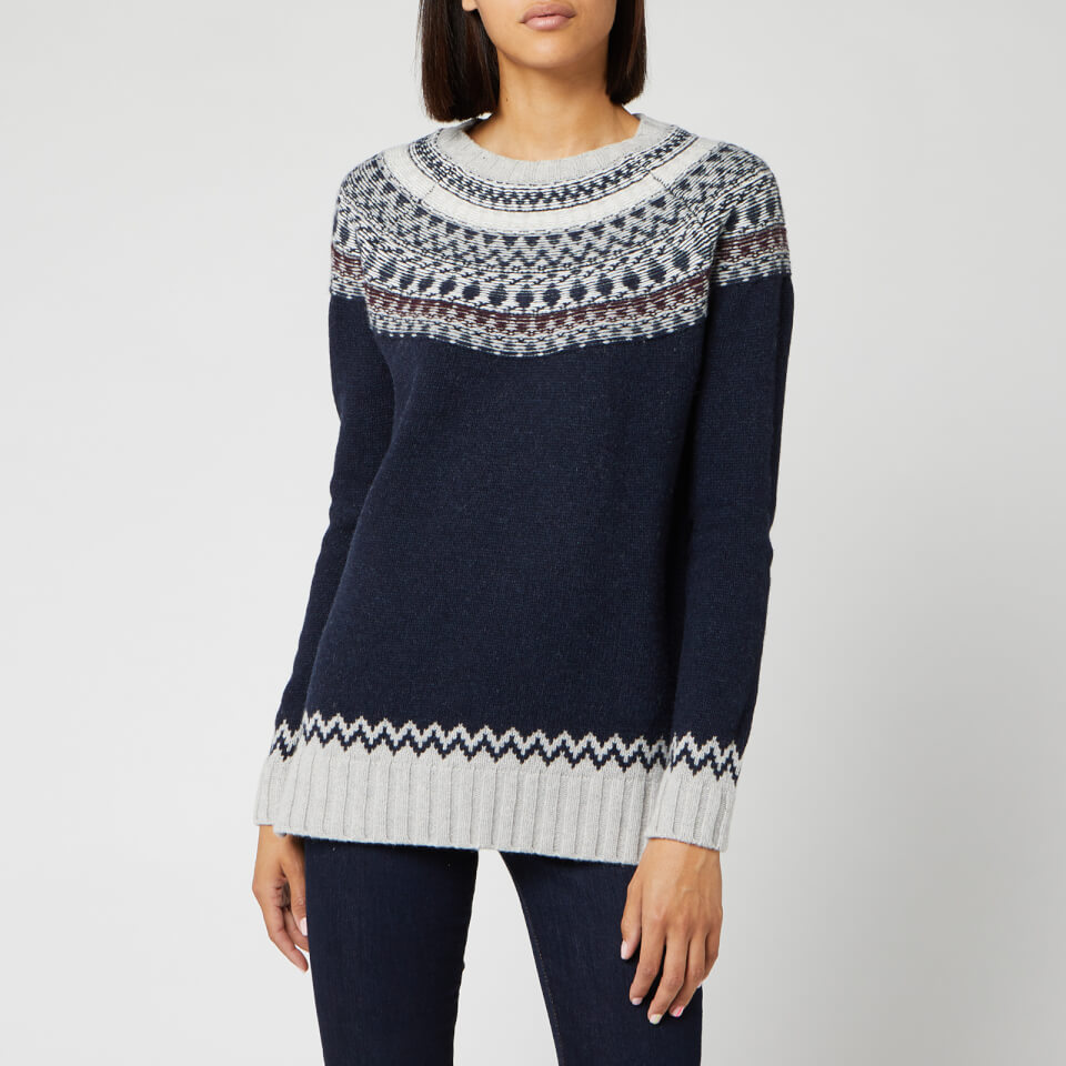 barbour pink fairisle jumper