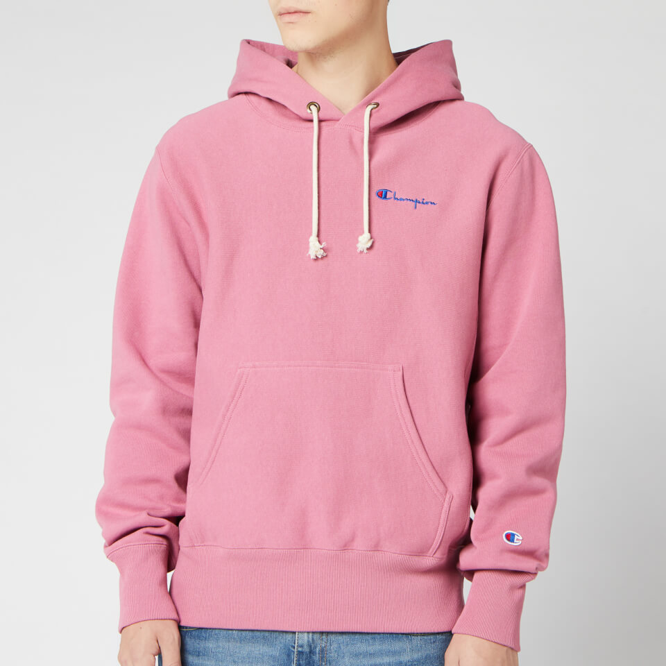 Champion Men's Small Script Hooded Sweatshirt - Pink | TheHut.com