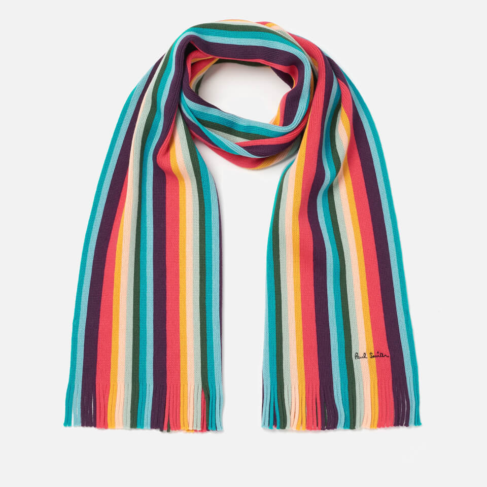Paul Smith Men's Artist Stripe Scarf Multi Free UK Delivery Available