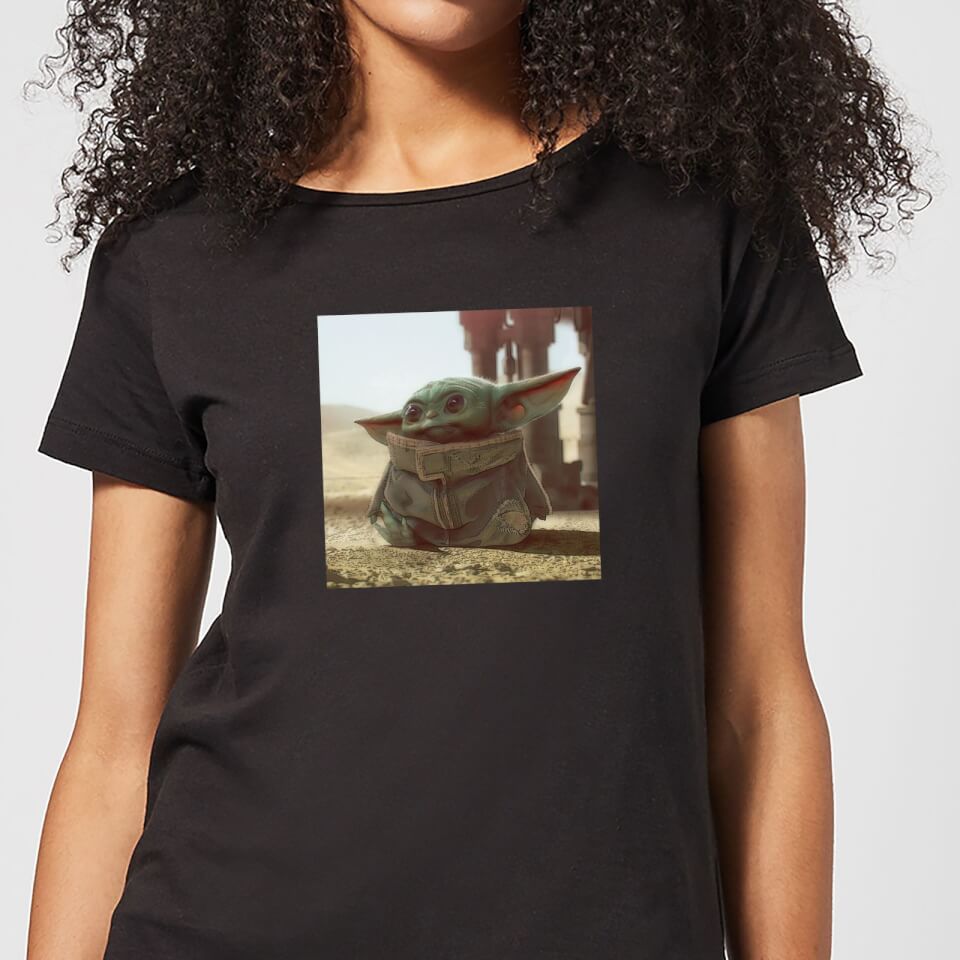 The Mandalorian Baby Yoda Women S T Shirt Black Clothing Zavvi Uk