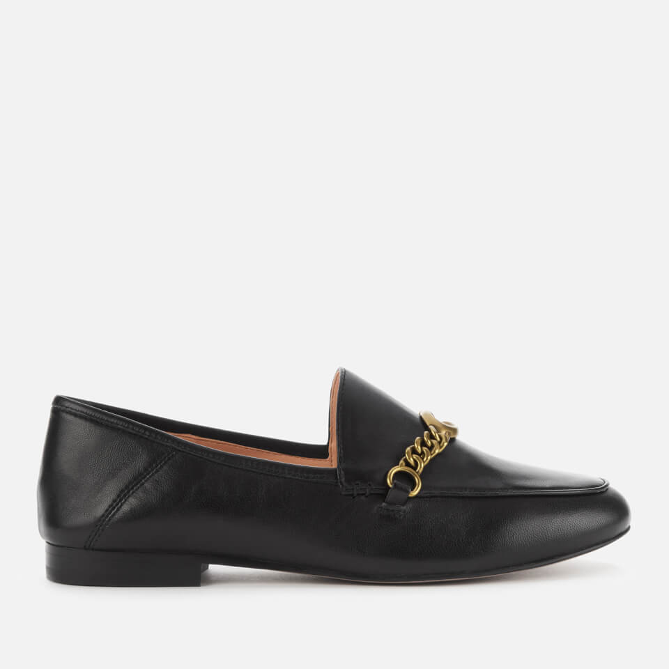 women's leather horsebit chain loafer