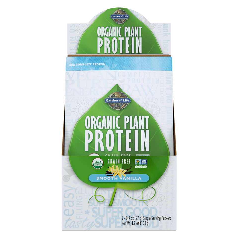 Garden of Life Organic Plant Protein Vanilla 5ct Tray Garden of Life UK
