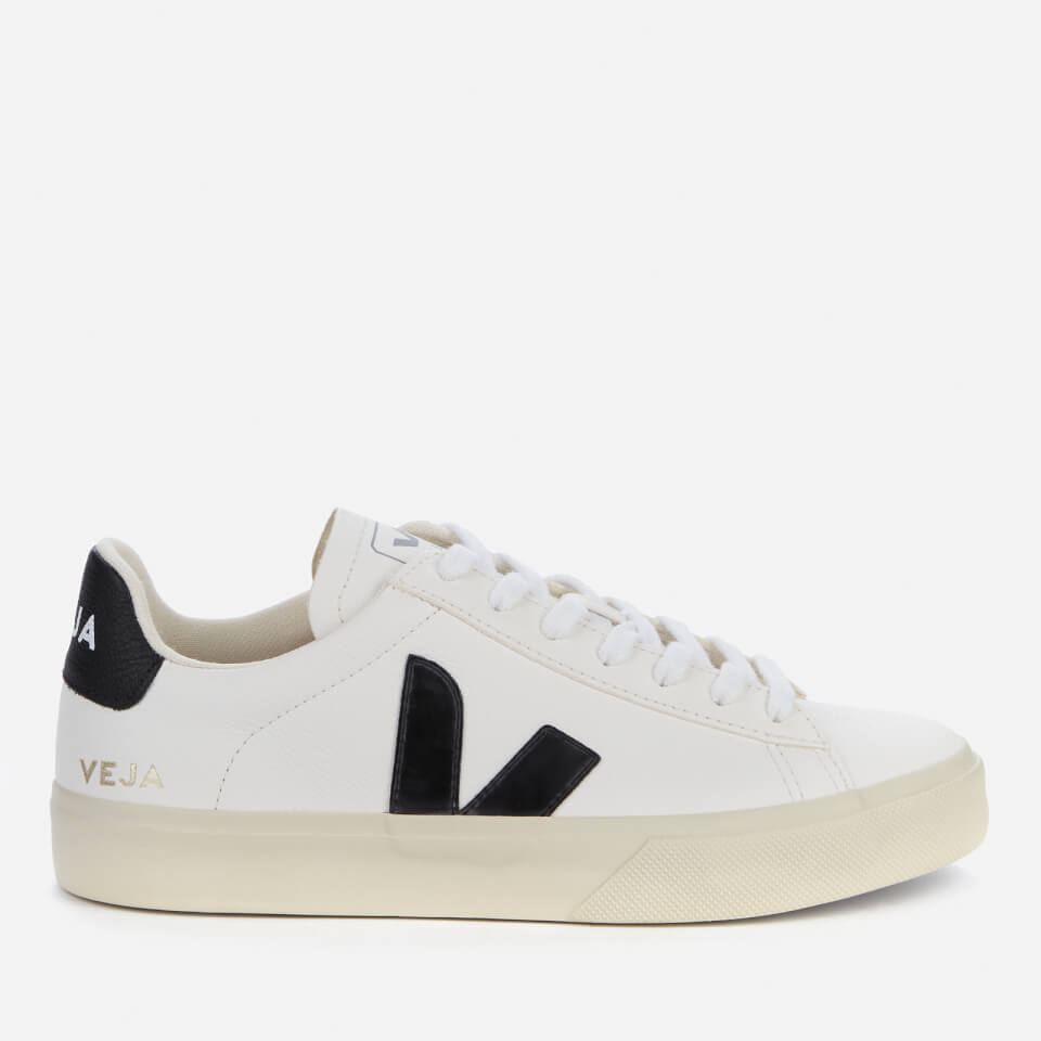 Veja Women's Campo Chrome Free Leather Trainers Extra White/Black FREE UK Delivery Allsole