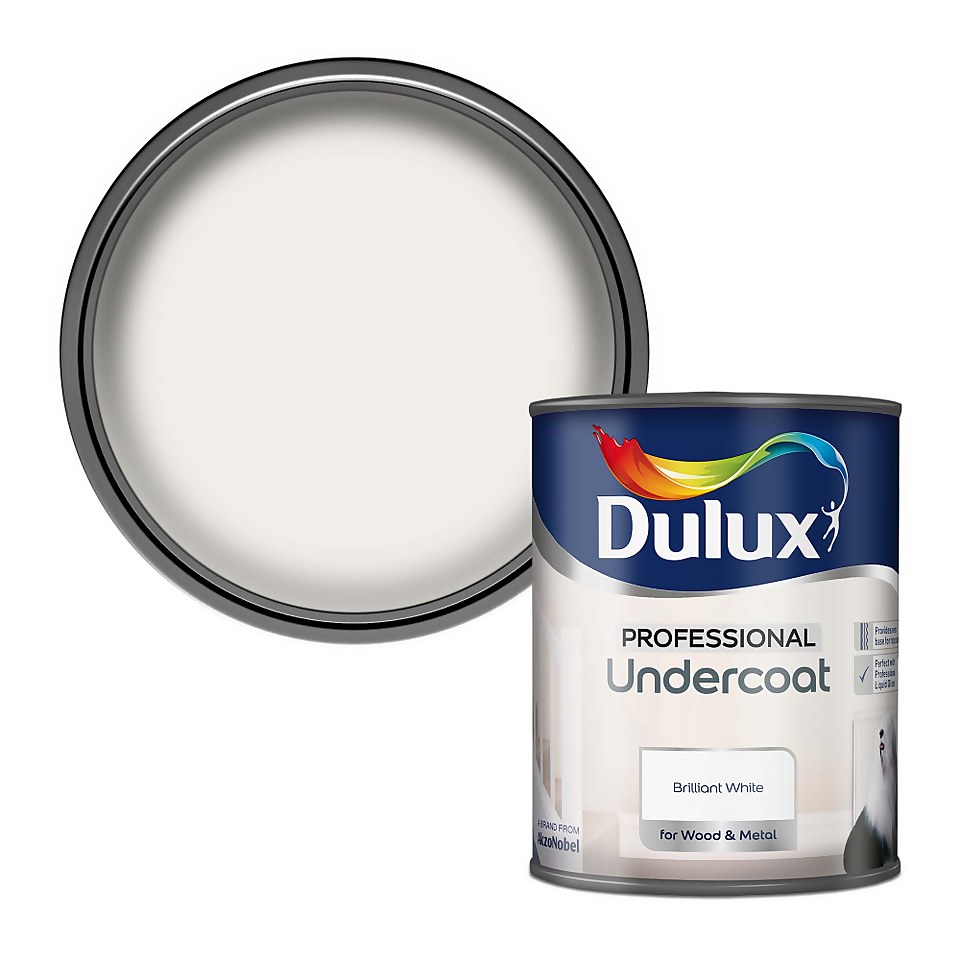 Dulux Pure Brilliant White Undercoat Paint 750ml Homebase