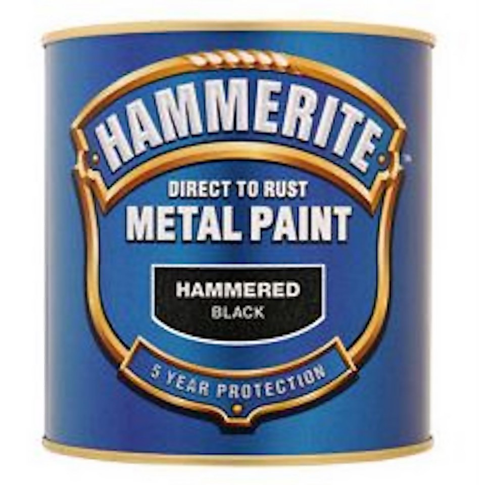 Hammerite Black Hammered Exterior Metal Paint 2.5L Homebase
