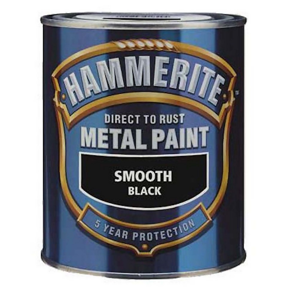 Hammerite Direct To Rust Metal Paint Black 2.5L Homebase