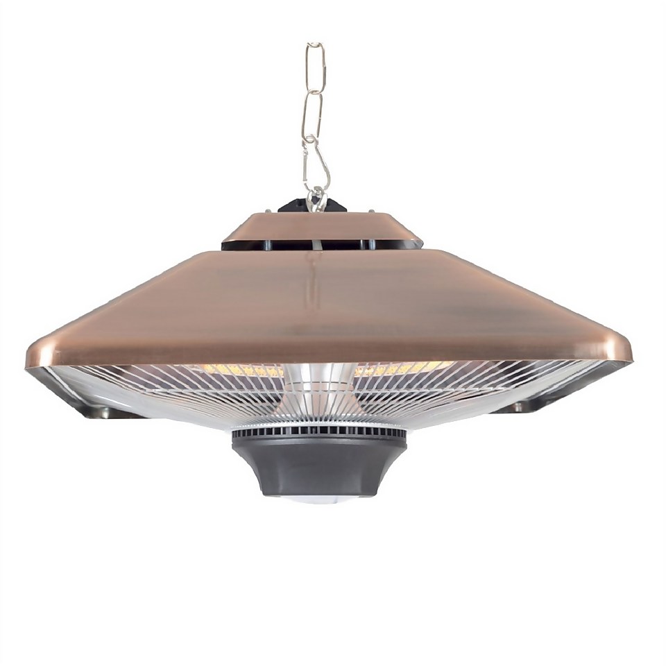 La Hacienda Hanging Copper Halogen Heater | Homebase