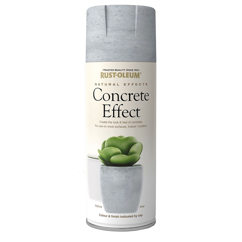 RustOleum Spray Paint Concrete Effect 400ml Homebase