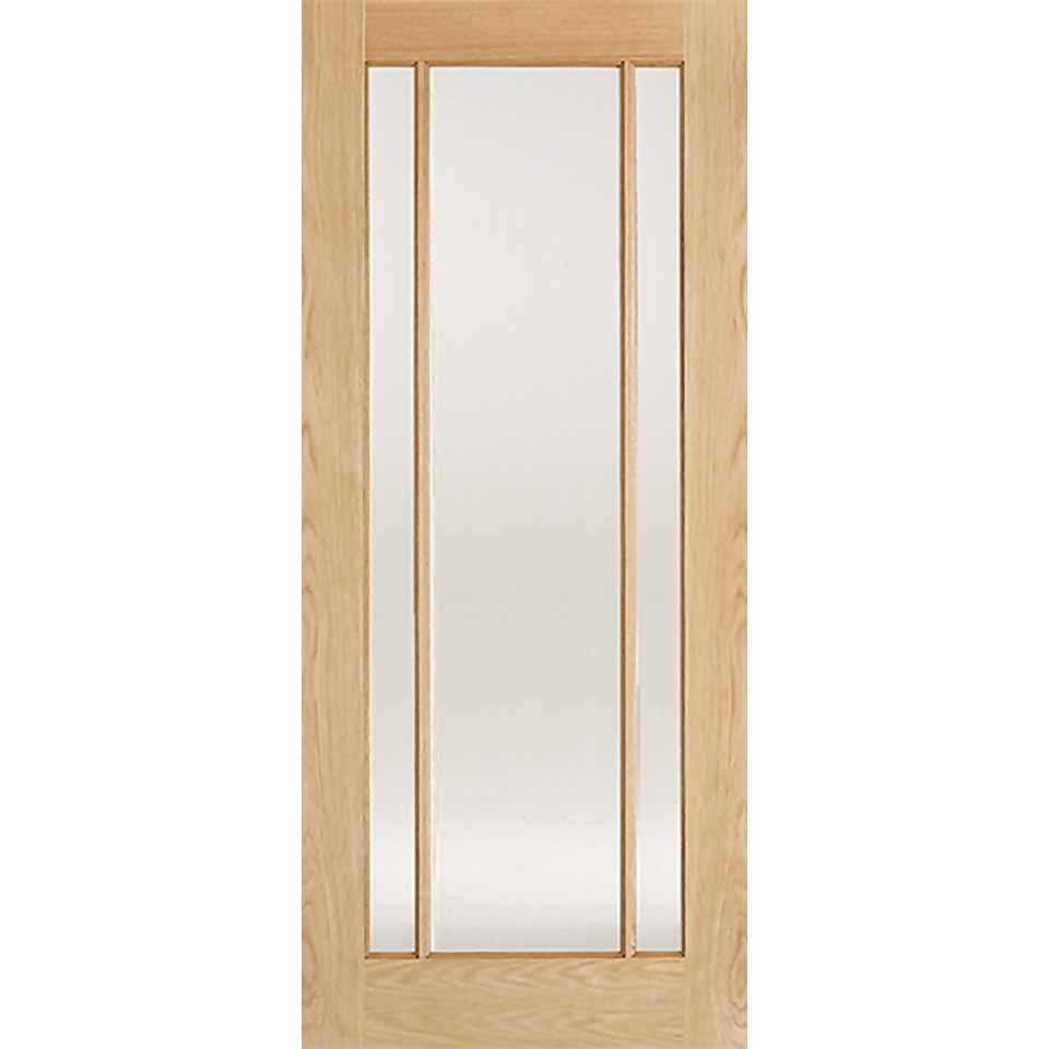 Lincoln Internal Glazed Prefinished Oak 3 Lite Door 762 x 1981mm